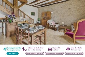 Maisons de vacances Gite mitoyen - piscine commune - 4 personnes : photos des chambres