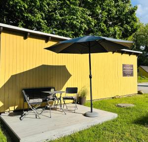 Alter Gutshof Kromlau Direkt am Schloss und Rhododendronpark, Terasse und Parkplatz