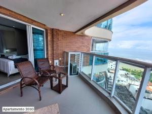 Book Santos - Unique Andar Alto com Sacada ampla e a Melhor Vista Mar