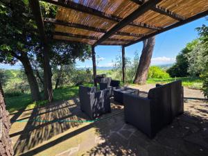 Tra gli ulivi e il panorama