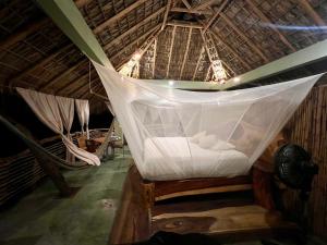 La casa de los árboles frente a la playa con alberca