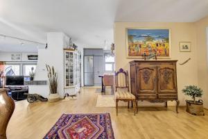 Atmospheric house on riverbank