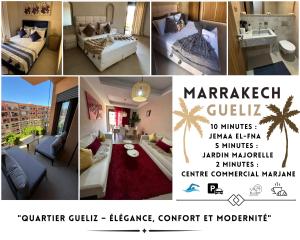 Appartement neuf climatisé, centre Marrakech.