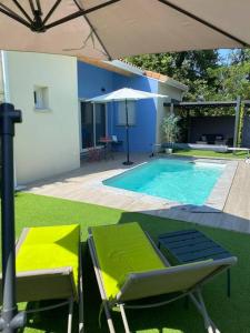Maisons de vacances Spa prive et piscine chauffee a 8 km de Toulouse : Maison 1 Chambre