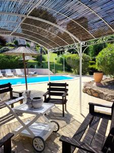 Maisons de vacances 15mn de Cannes, Villa la Soleiade , Gite ,Lodge , type T2, clim, piscine, parking au Lac de Saint-Cassien VAR : photos des chambres