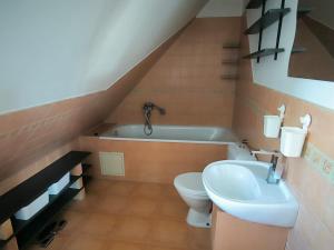 Spacious duplex apartment with fireplace by the Nisa River