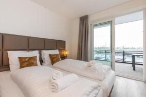 Vakantiewoning aan het strand - tuin en terras met haven- & zeezicht - Vista Maris - Nr 14