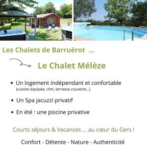 Maisons de vacances Chalet Meleze - Les Chalets de Barruerot - Spa jacuzzi privatif - Piscine en ete : photos des chambres