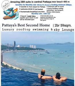 Family suite 2bedroom Central Pattaya Near beach 450 M
