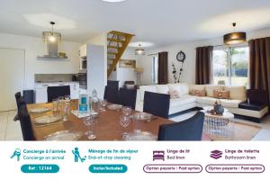 Maisons de vacances Maison avec jardin et jacuzzi pour 8 personnes : photos des chambres