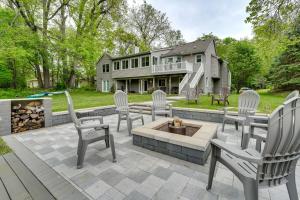 Game Room and Fire Pit Canal-Front Commerce Home