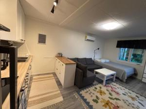 Stuga med egen strand