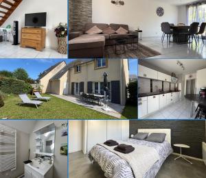 Jolie Colombe, maison 3 ch 2 sdb beau jardin terrasse aménagée à 15 mn à pied de la mer du centre Port en Bessin proche golf et dOmaha Beach et Bayeux