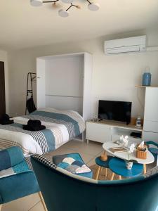 Appartements O Soleil - Spacieux studio entre mer & montagne parking wifi clim : photos des chambres