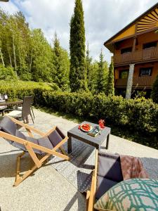 Dolina Wikingów-apartament typu Suite Deluxe z 16 m tarasem w ogrodzie, miejscem w garażu i dostępem do strefy Wellness