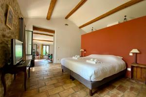 Maisons de vacances La Maison de la Place - Charming house with swimming pool & exposed stone : photos des chambres