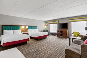 Queen Studio Suite with Two Queen Beds and Sofa Bed - Non-Smoking room in Hampton Inn & Suites Richmond/Virginia Center