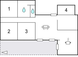 Maisons de vacances Beautiful Home In Maubec : photos des chambres