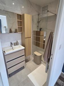 T2 rez de jardin de villa au calme