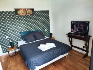 Maisons de vacances Jolie villa avec piscine dans le St emilionnais : photos des chambres
