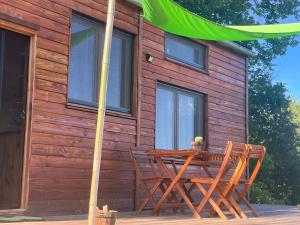 Chalets Tiny House en bois : photos des chambres