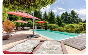 Appartements Gite non attenant a la propriete 1 a 4 personnes, spa, sauna, piscine chauffee a partager, parking gratuit : photos des chambres