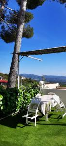 Maisons de vacances Maisonnette au calme sous les pins avec jardin , parking et piscine : Maison 1 Chambre