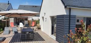 Maisons de vacances St Gildas de Rhuys - Maison 10 personnes avec 5 chambres, 900 m plage et 500 m centre bourg : photos des chambres