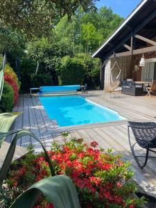 Maisons de vacances Villa piscine chauffee & spa sur le Bassin d Arcachon - proche plage et ocean : photos des chambres