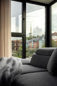 Luxury seaside penthouse with a view of the old town