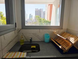 Modern apartment with a balcony and a heated pool