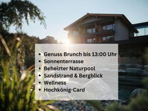 Wellness und Brunch Hotel MorgenZeit beheizter Naturteich Genuss Frühstück bis 13 Uhr Hochkönig Sommercard