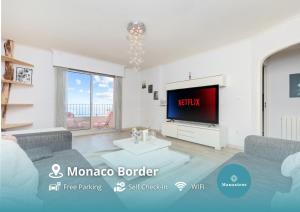 Frontière avec Monaco - Balcon avec vue mer - Parking - DO