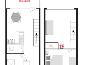 Appartements Charmant duplex renove, vue sur Mont Charvin, 4 pers. - FR-1-505-25 : photos des chambres