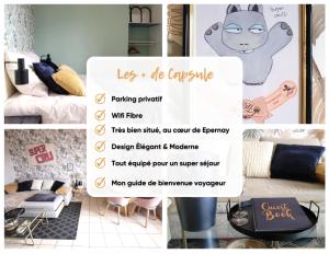 Appartements Gite Urbain - La Capsule - Parking : photos des chambres