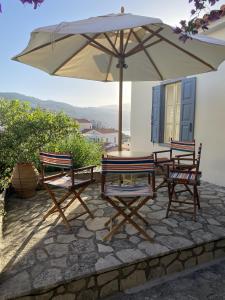 A panoramic Aegean Hideaway with pool in Ano Vathi, Samos