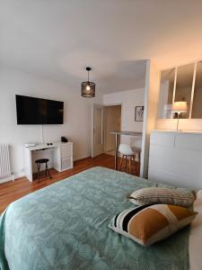 Appartements T1 bis renove Grenoble et parking : photos des chambres
