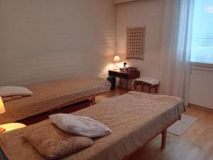 Suuri huoneisto puusaunalla