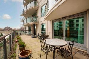 Terraced riverview apartment