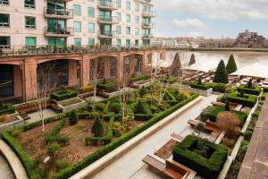 Terraced riverview apartment
