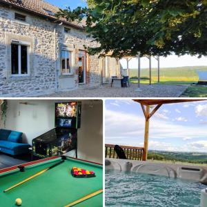 Maisons de vacances Maison Vue sur la Vallee Spa XXL Billard & Flipper : photos des chambres