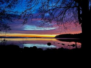 Omakotitalo veistämöllä meren rannassa