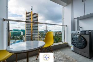 classy studio apartment in kilimani with fully equipped gym and balcony which breathtaking city views