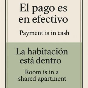 Habitación Baño Compartido dentro de un Departamento