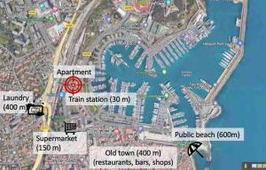 Studio with port view terrace with AC