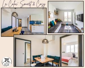 Appartements La coloc- Smart & Cosy - 4 chambres differentes et privatives sont disponible dans ce T4 de 80m2 en colocation - Jusqu-a 2 personnes par chambre - 1 lit double par chambre : photos des chambres