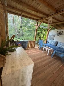 Каравана Синята Маймуна плаж Градина # RV Blue Monkey on the beach