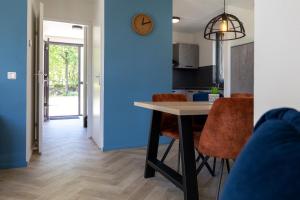 Vacation house with sunny garden near lake