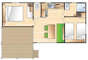 Campings Camping 3 etoiles - Piscine - ccbbhgd : Mobile Home - 6