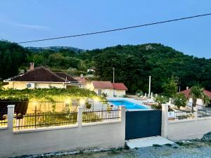 Sunny village, pool house